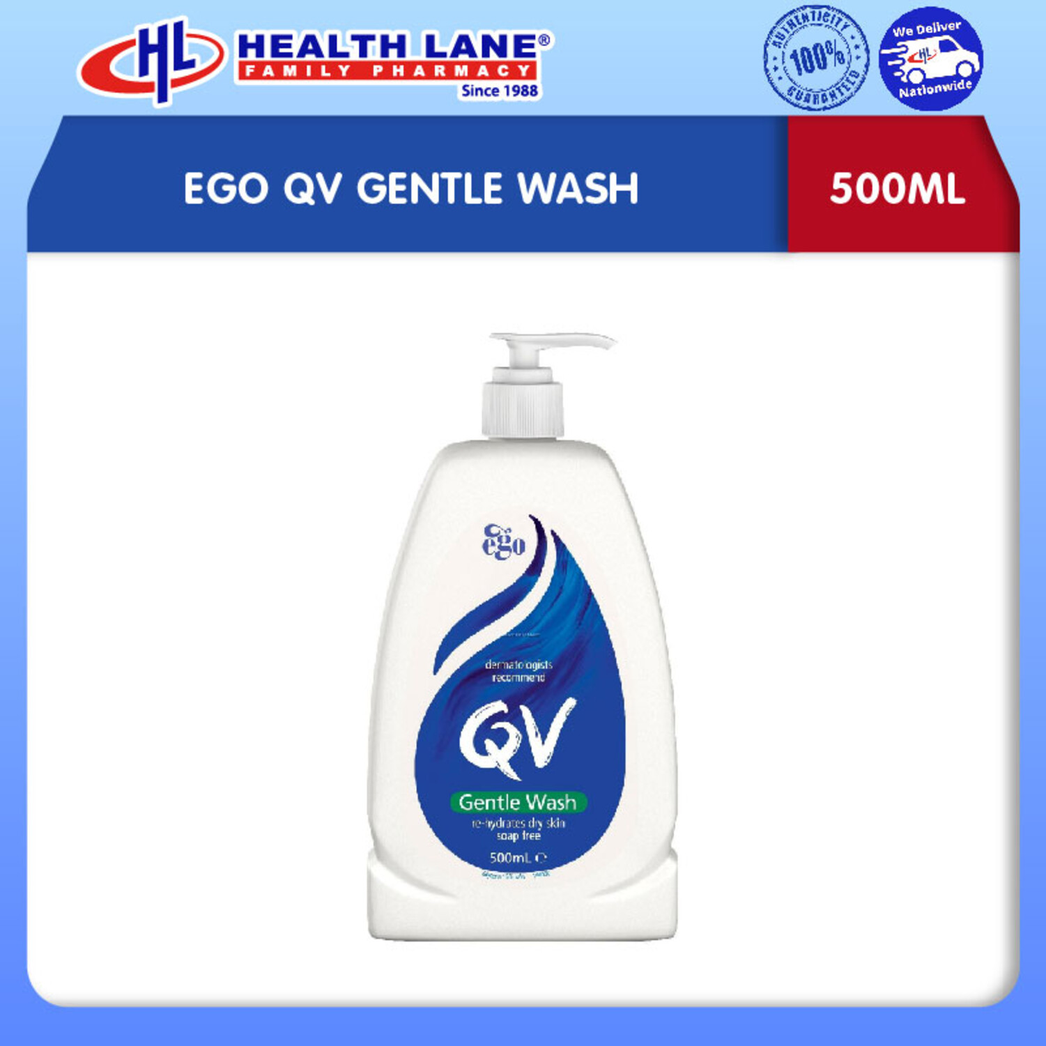 EGO QV GENTLE SABUN (500ML)